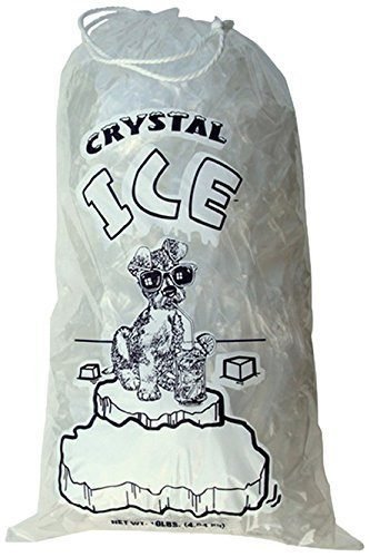 Plastic Ice Bags with Cotton Drawstring